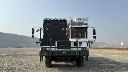 Electric driverless mining car