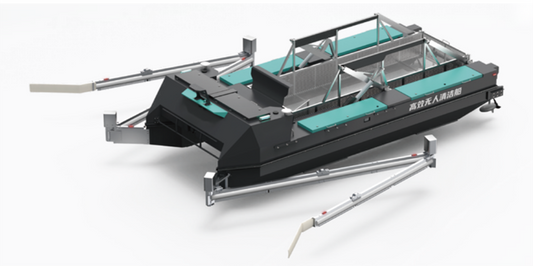 Highly efficient unmanned cleaning boat