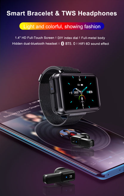 T91 Smart Watch Bluetooth Earphones Two-in-One