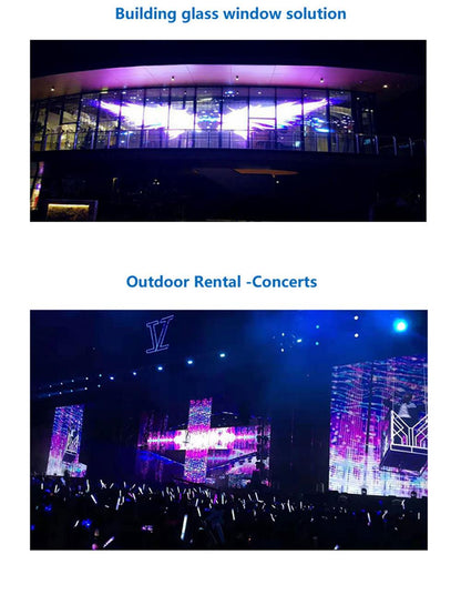 P2.6mm P3.91mm P7.81mm P10.4mm Transparent LED Display Screen