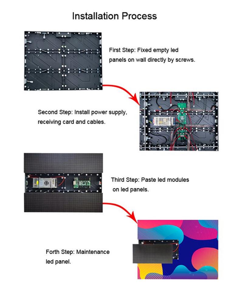 P3.076 Indoor SMD LED Display Screen Panel 640x480mm