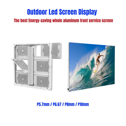 Outdoor Energy Saving LED Display with 960×960mm Aluminum Cabinet