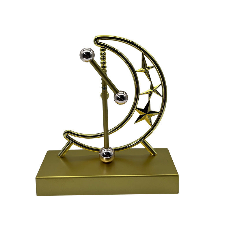 Golden Moon Magnetic Forever Swinger Newton Pendulum