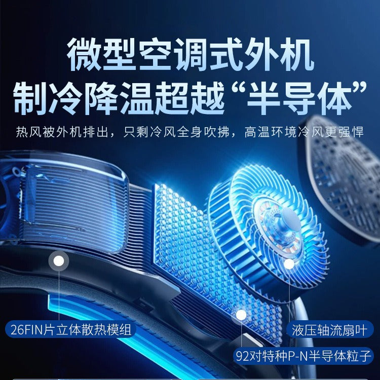 Neck portable bladeless fan