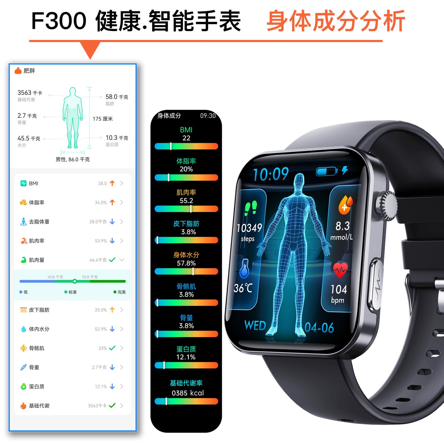 F300 ECG Monitoring SOS Emergency Alarm