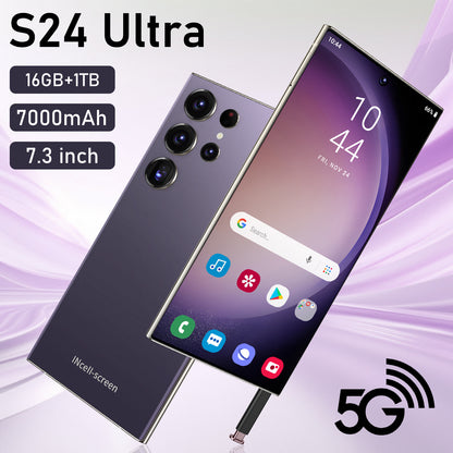 New S24Ultra smartphone 7.3 large screen cross-border 16+1T