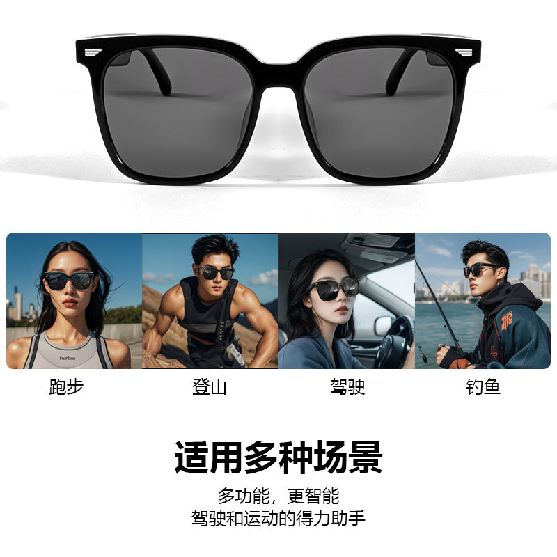 New smart Bluetooth glasses GS01 listening to music