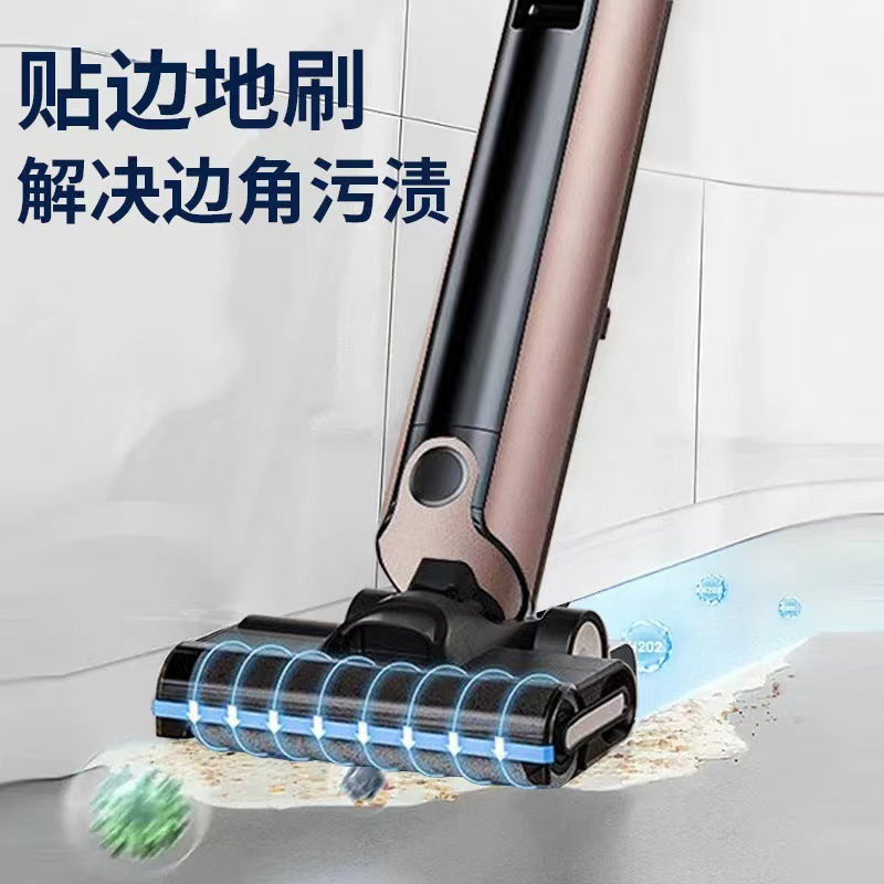 Wireless intelligent floor scrubber, wet and dry dual-purpose suction