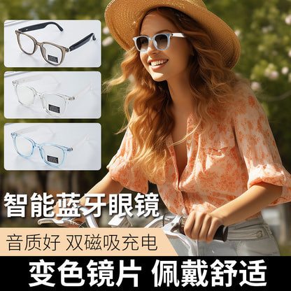 New smart Bluetooth glasses GS07 blue light photochromic lenses