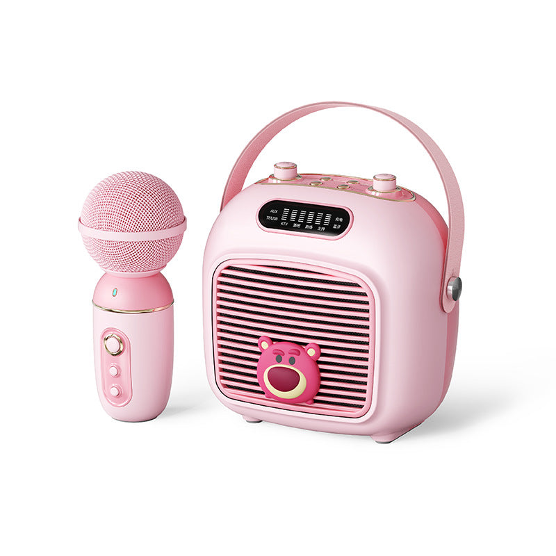 Strawberry Bear microphone, microphone and speaker