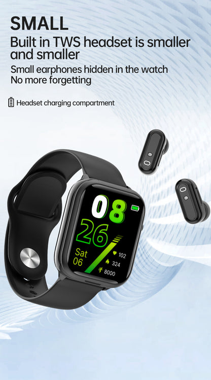 X8S smartwatch Bluetooth earphones