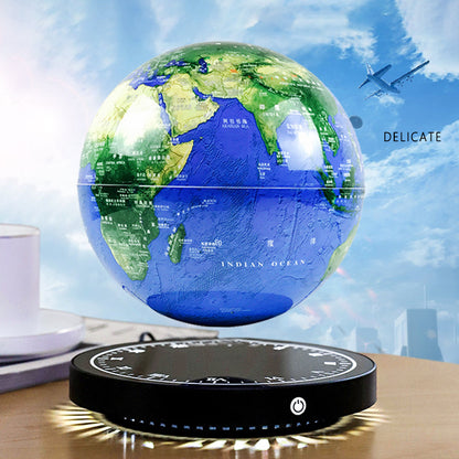 Magnetic Levitation Globe Ornament Clock Mirror