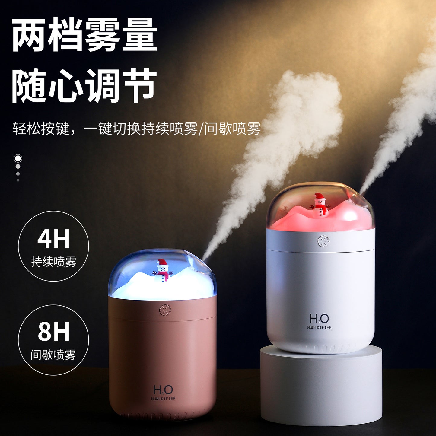 New product Snowman humidifier Colorful atmosphere light