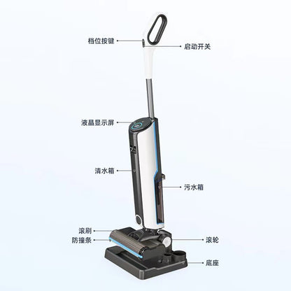 Intelligent dirt removal floor scrubber suction and mopping machine