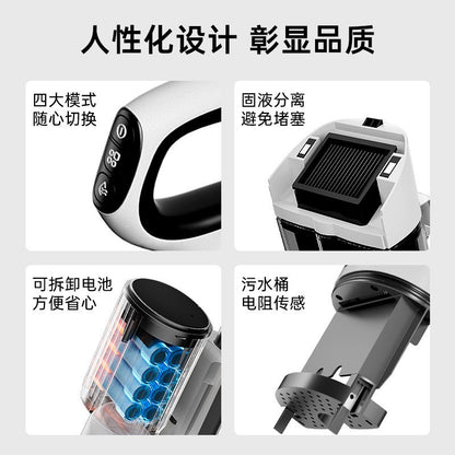 Floor scrubber vacuuming and mopping robot