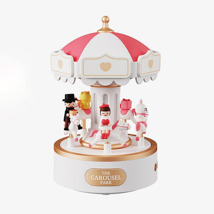 New carousel music box cartoon bedside sleeping atmosphere light speaker