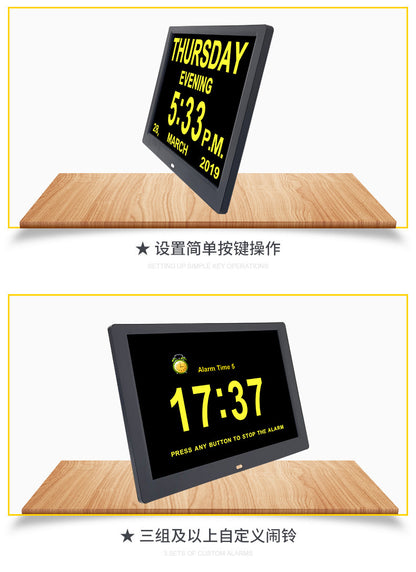 10-inch large screen electronic clock digital photo