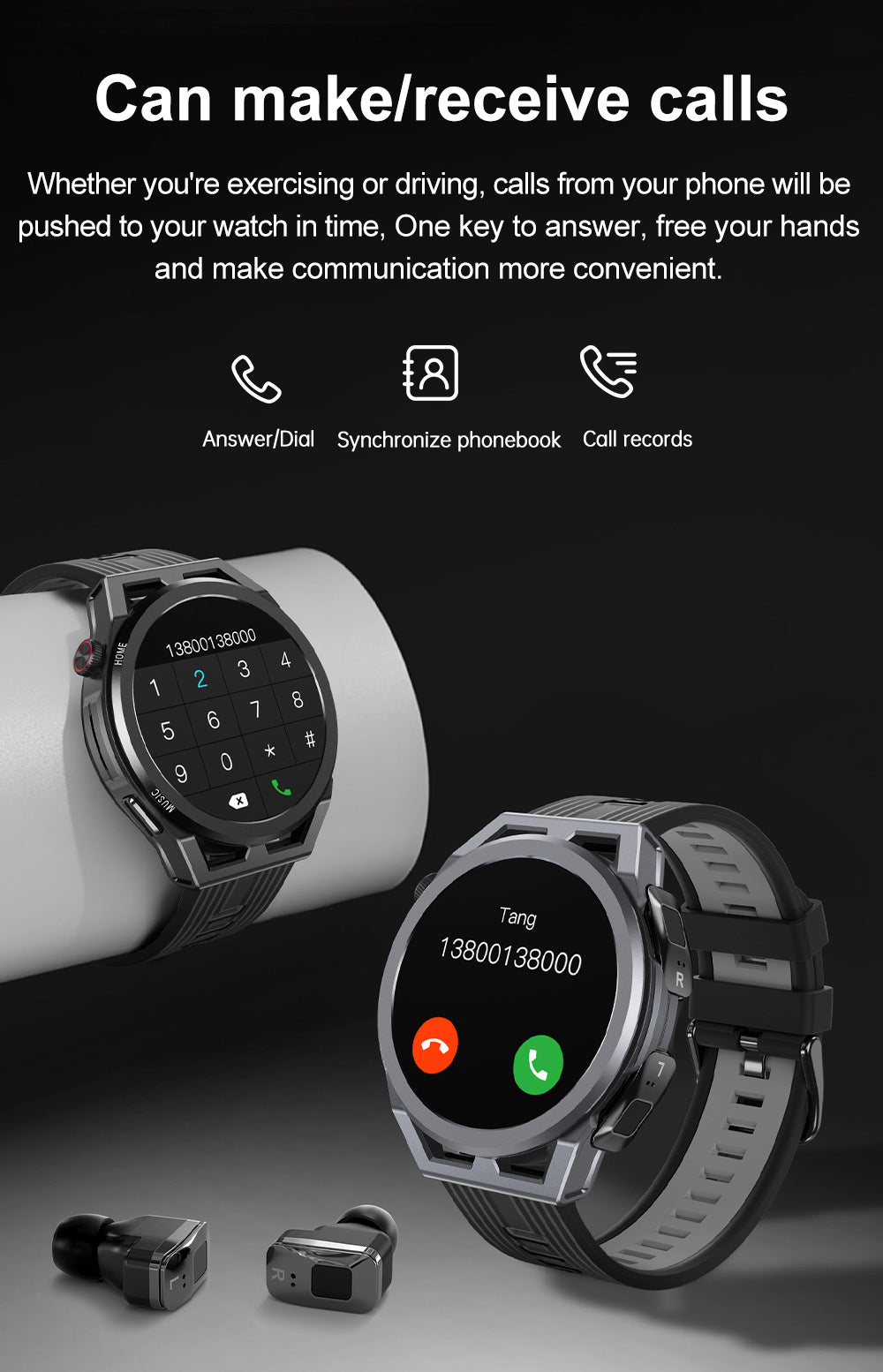 N18 smartwatch Bluetooth headset 2-in-1