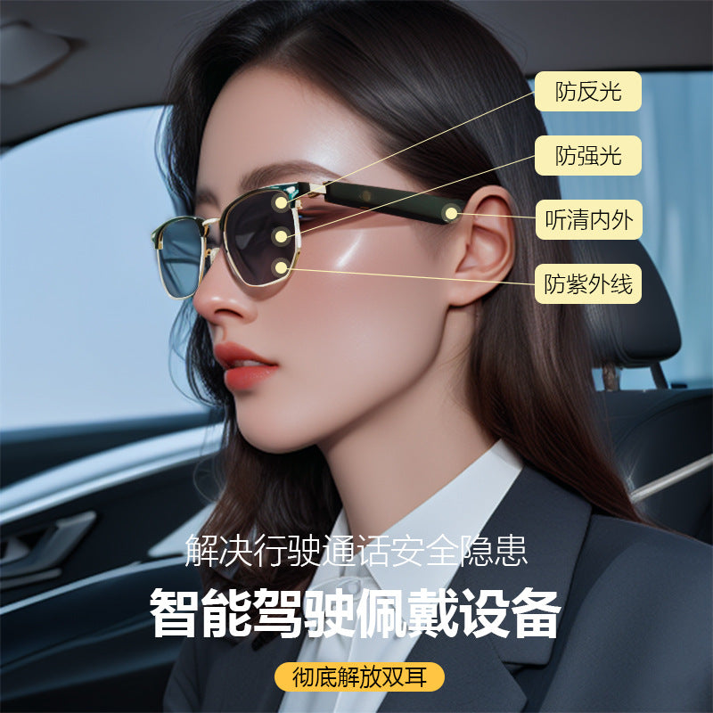 MZ09 smart Bluetooth glasses, listening to music, talking