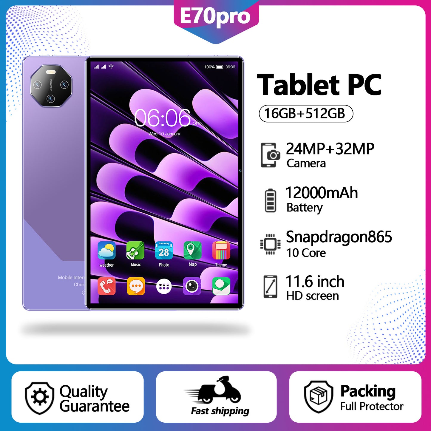 E70Pro new 10.1-inch smart tablet