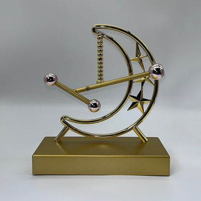 Golden Moon Magnetic Forever Swinger Newton Pendulum