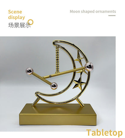 Golden Moon Magnetic Forever Swinger Newton Pendulum