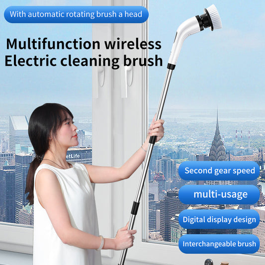 Multifunctional waterproof cordless electric cleaning brush