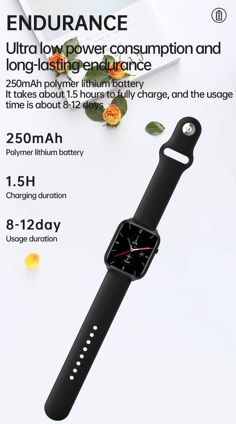 X8S smartwatch Bluetooth earphones