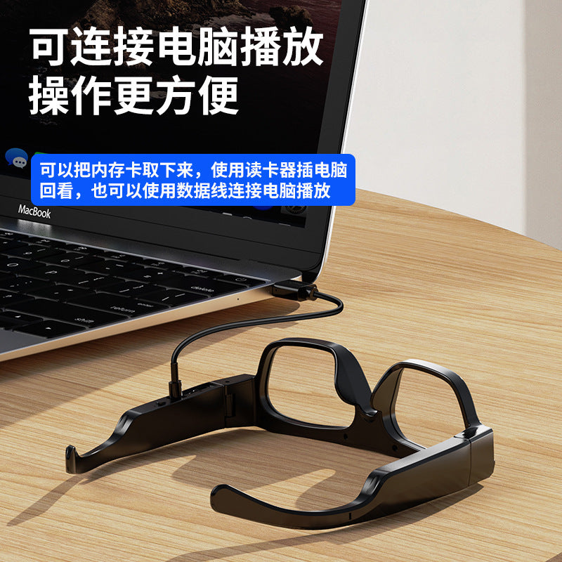 Head-mounted fashion smart Bluetooth glasses wireless DV4K