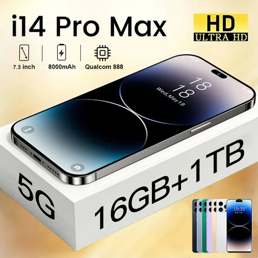 I14ProMax Smartphone 16G+1TB 7.3 inches