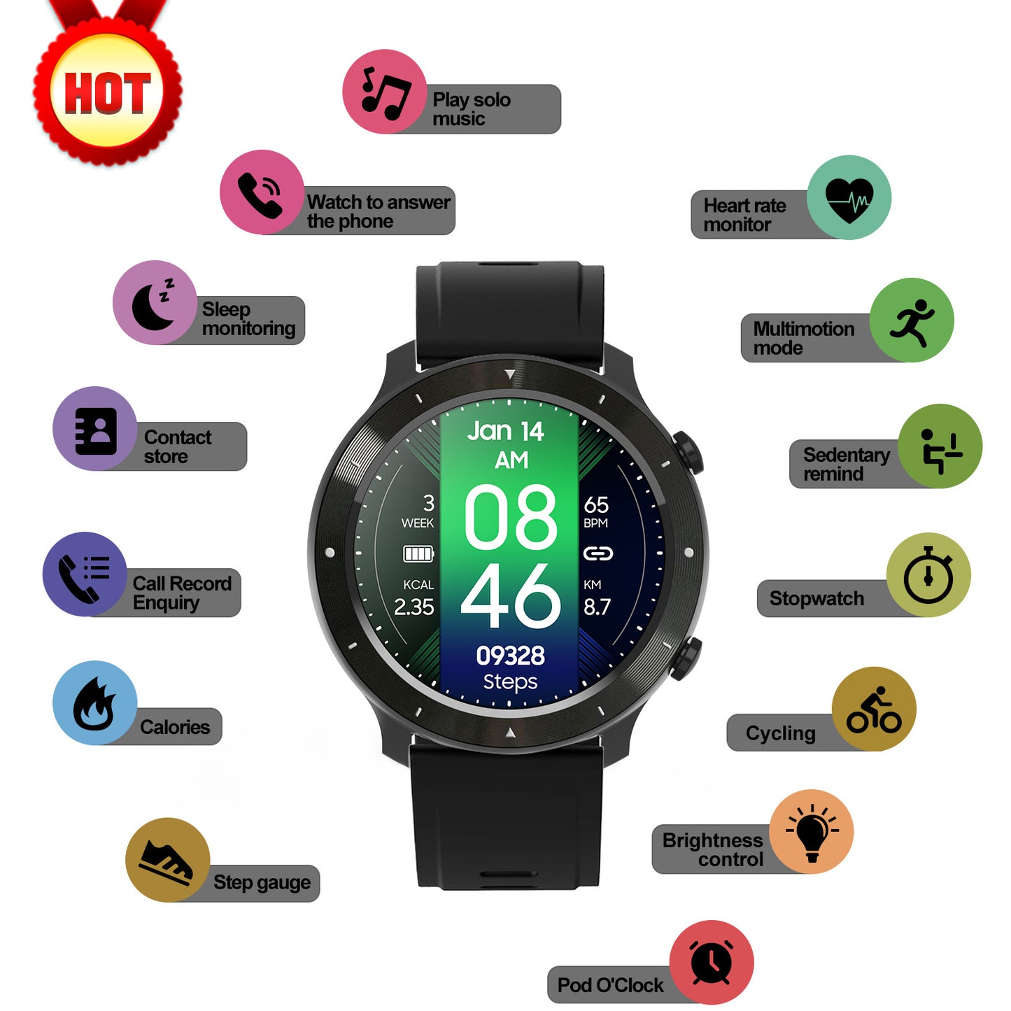 F87 touch screen smart watch