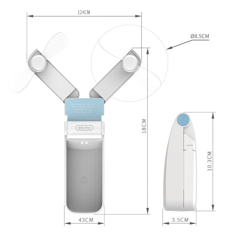 v36 double-head folding fan portable