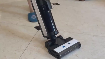 Household floor scrubber integrated vacuum cleaner